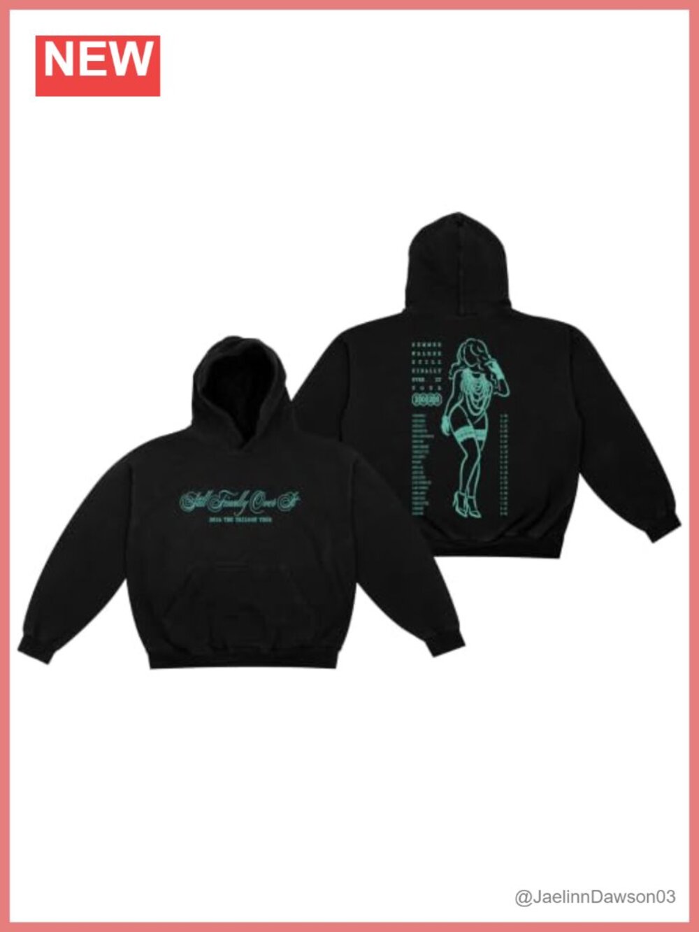 Summer Walker Official Tour Dateback Hoodie Rhinestone Graphic Pullover